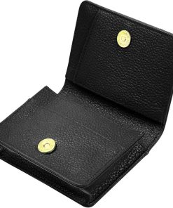 名刺入れ レディース 大容量 薄型 軽量 本革 レザー 名刺ケース 50枚収納(ブラック)