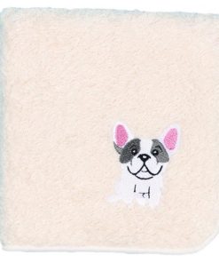 阪急ハロードッグ オーガニックコットン ハンカチタオル フレンチブル ホワイト 犬柄